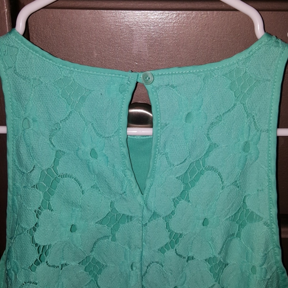 Lauren Conrad mint green cotton lace skater dress - Picture 4 of 6